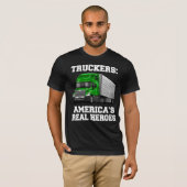 トラック運転手トラック運転手アメリカ実在のヒーロー Tシャツ (正面フル)