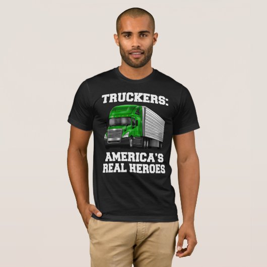 トラック運転手トラック運転手アメリカ実在のヒーロー Tシャツ (正面フル)