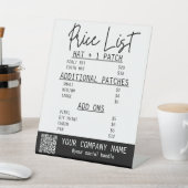 トラック運転手ハットバーの価格表 台座サイン (インサイチュ)