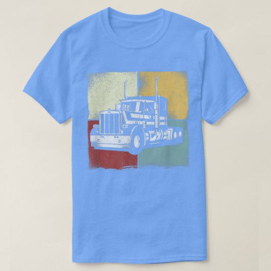トラック運転手レトロヴィンテージ Tシャツ (デザイン正面)