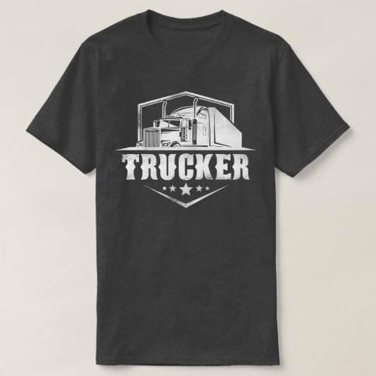 トラック運転手ヴィンテージトラック3054 Tシャツ (デザイン正面)