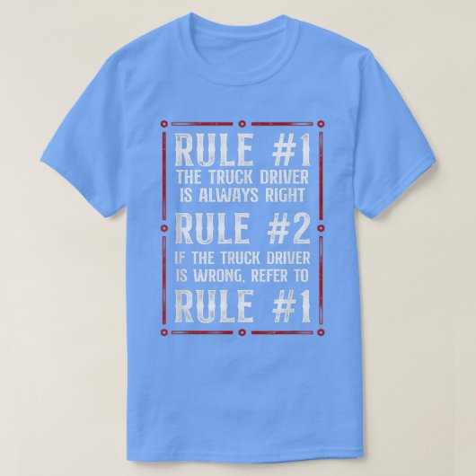 トラック運転手ヴィンテージルール1トラック運転手 Tシャツ (デザイン正面)