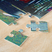 トラック運転手及びトラック恋人のための大きく赤い大型トラック ジグソーパズル (側面)