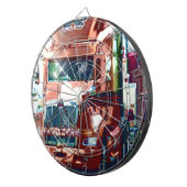 トラック運転手及びトラック恋人のための大きく赤い大型トラック ダーツボード (正面右)