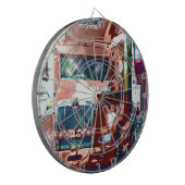 トラック運転手及びトラック恋人のための大きく赤い大型トラック ダーツボード (正面左)