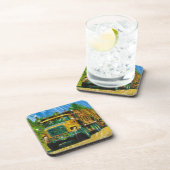 トラック運転手及びトラック恋人のための大きく赤く黄色いトラック コースター (右側)