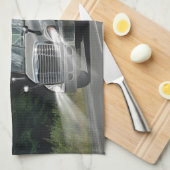 トラック運転手及び子供のための灰色の牛供給の水槽のトラック キッチンタオル (四つ折り)