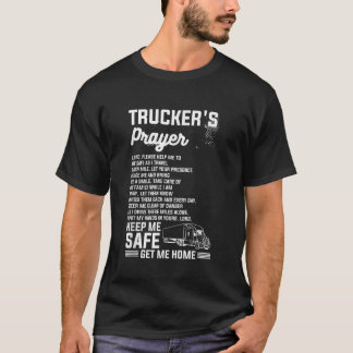 トラック運転手祈りの言葉トラック運転車 Tシャツ