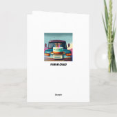 トラック運転手誕生日で一晩中を乗おもしろいる カード (裏面)