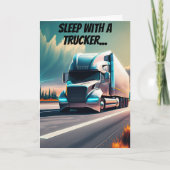 トラック運転手誕生日で一晩中を乗おもしろいる カード (正面)