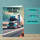 トラック運転手誕生日で一晩中を乗おもしろいる カード
