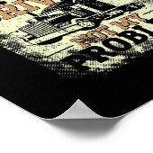 トラック運転手退職したヴィンテージレトロ ポスター (角)