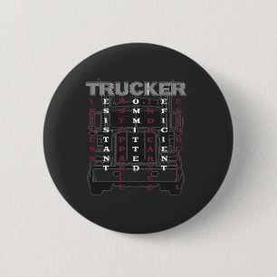 トラック運転手頭文字T.R.U.C.K.E.R. 缶バッジ