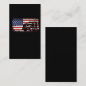 トラック運転手7月4日米国旗 名刺 (正面/裏面)