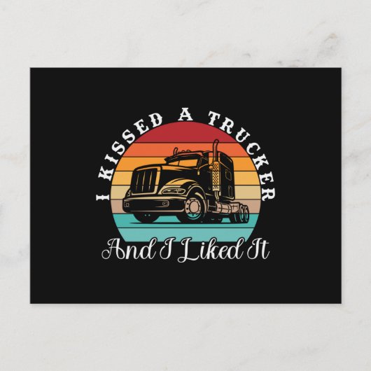 トラック運転手。ヴィンテージ90年代 ポストカード (正面)