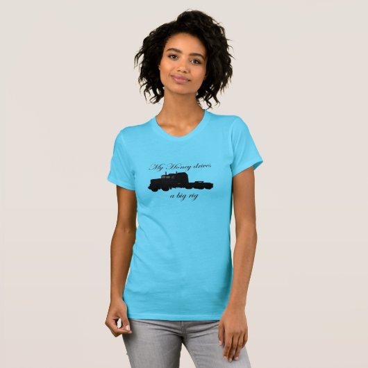 トラック運転手-一連の馬の御者-は私の蜂蜜大きい装備を運転します Tシャツ (正面フル)