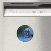 トラック運転手、大きい装備の貨物トラックの芸術 マグネット (インサイチュ (食洗機))