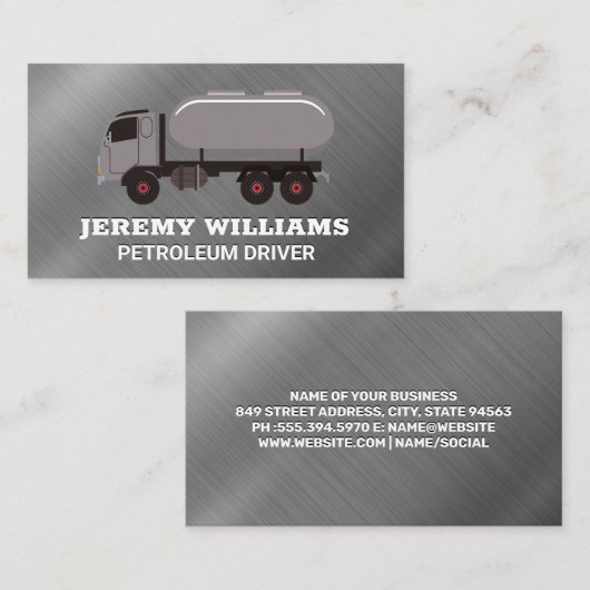 トラック運転手 |石油ガス 名刺 (正面/裏面)