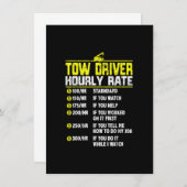 トラック運転手 面白い時給ギフト 引っ越しパパ 招待状 (正面/裏面)