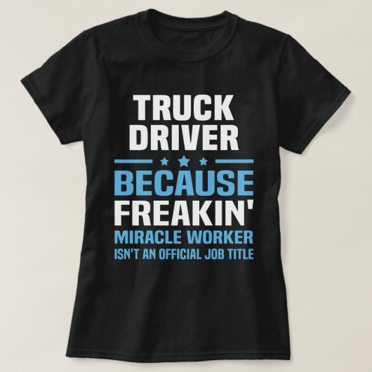 トラック運転手 Tシャツ (デザイン正面)