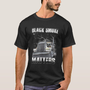 トラック運転手Bla ckスモークマットterトラックドライバーTシャツ Tシャツ
