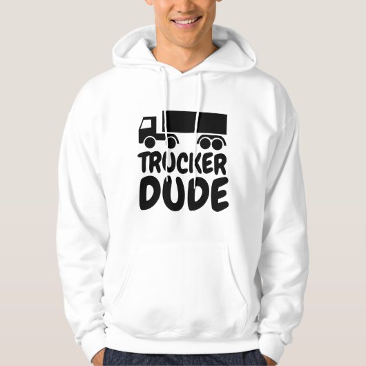 トラック運転手DUDE Tシャツフード付 パーカ (正面)