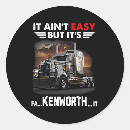 トラック運転手Fa Kenworth It ラウンドシール (正面)