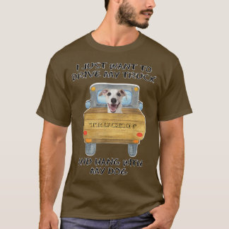 トラック運転犬のホイペット Tシャツ
