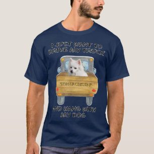 トラック運転犬アメリカのエスキモー犬 Tシャツ