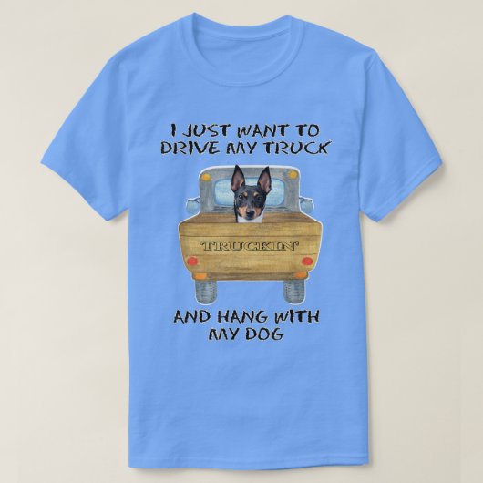 トラック運転犬玩具キツネテリア Tシャツ (デザイン正面)