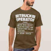 トラック運転者名詞重機専門医 Tシャツ (正面)