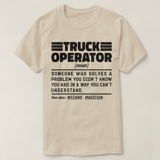 トラック運転者名詞重機専門医 Tシャツ (デザイン正面)