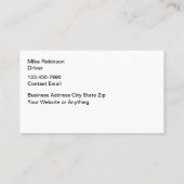 トラック運転装置及びトラック運送サービス 名刺 (裏面)