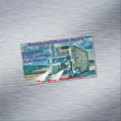 トラック運送の会社配達輸送の名刺 マグネット名刺 (インサイチュ)