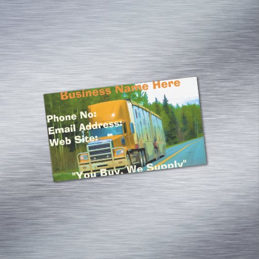 トラック運送の会社配達輸送の名刺 マグネット名刺 (インサイチュ)