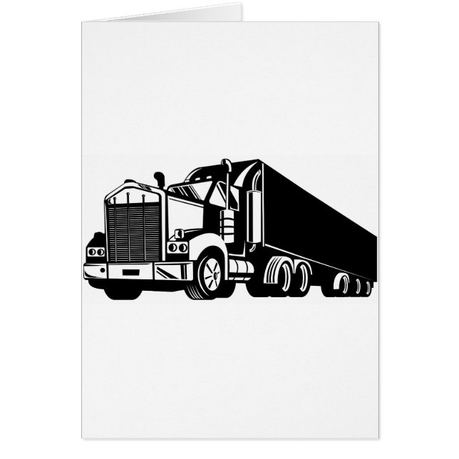トラック運送の貨物自動車truck container van cartage (正面)