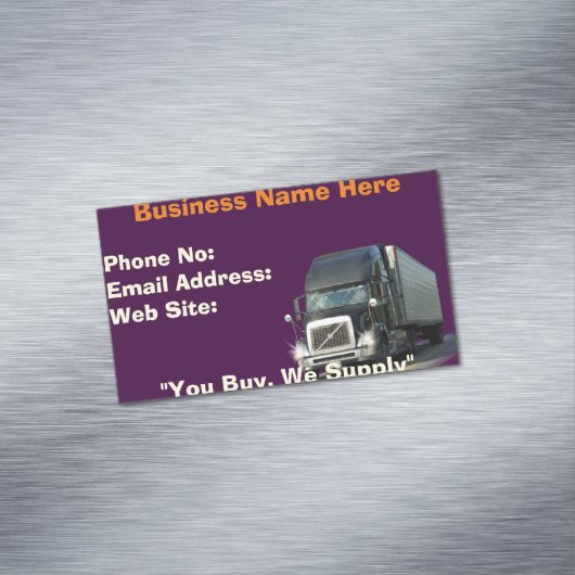 トラック運送会社の配送Bizカード マグネット名刺 (インサイチュ)