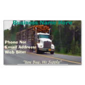 トラック運送会社の配送Bizカード マグネット名刺 (正面)