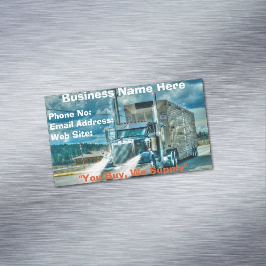 トラック運送会社の配送Bizカード マグネット名刺 (インサイチュ)
