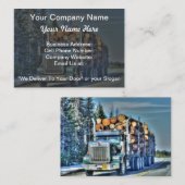 トラック運送会社ロギングトラックBizカード 名刺 (正面/裏面)