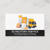 トラック配達サービス |オンライン技術アプリ 名刺 (正面)