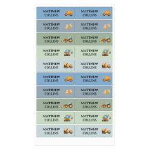 トラック防水学校名ラベルシール少年