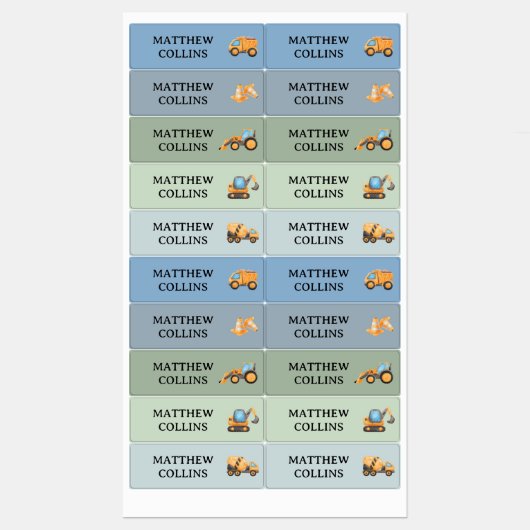 トラック防水学校名ラベルシール少年 ラベル (シート)