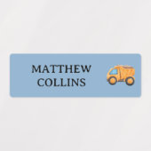 トラック防水学校名ラベルシール少年 ラベル (デザイン1)