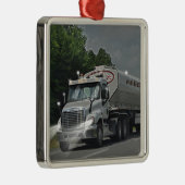 トラック食べ物を与えカーとキッズのための灰色の牛のシスタントラック メタルオーナメント (右)