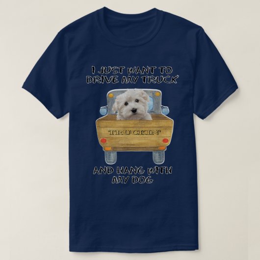 トラック駆動ドッグマルチーズ Tシャツ (デザイン正面)