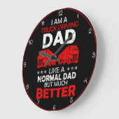 トラック駆動パパ:通常のように、しかし、より良い ラージ壁時計 (傾斜)