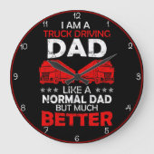 トラック駆動パパ:通常のように、しかし、より良い ラージ壁時計 (正面)