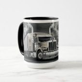 トラック駆動プロ用15オンスのコーヒーマグ マグカップ (正面左)