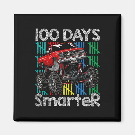 トラック100頭が切れる日キッズ100日目 マグネット (正面)